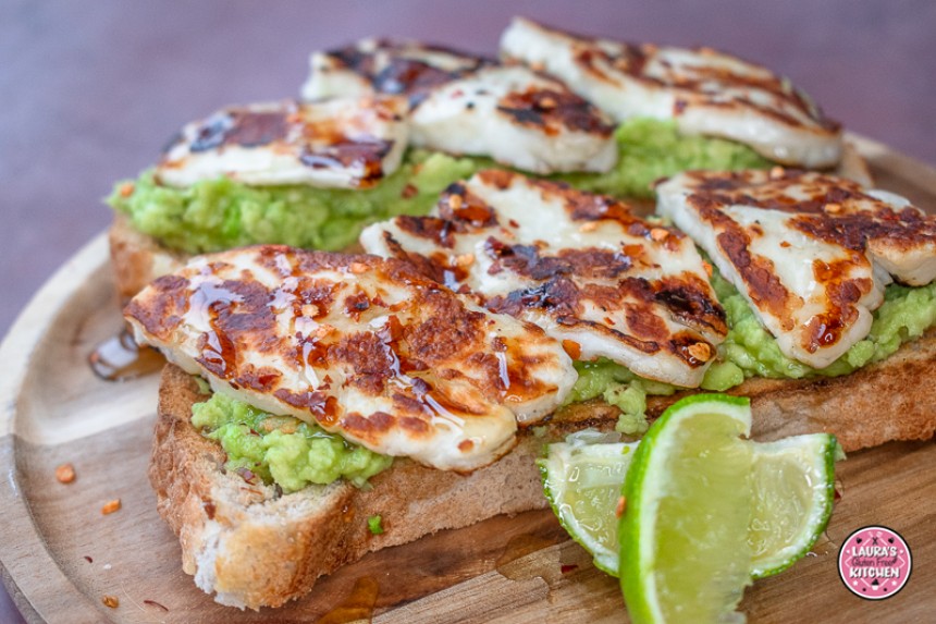 Gluten-Free Avocado & Halloumi Toast wit...