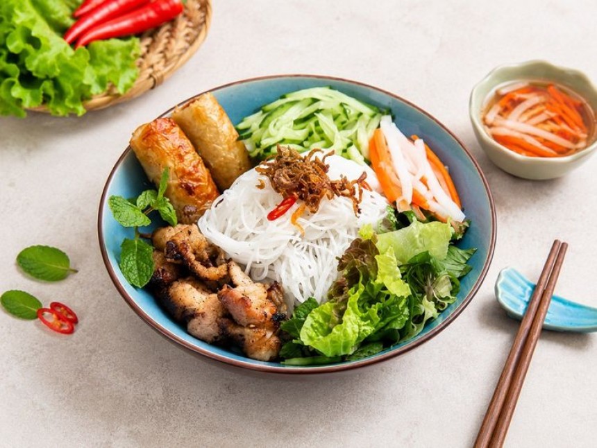 Vietnamese Vermicelli Bowl with Grilled...