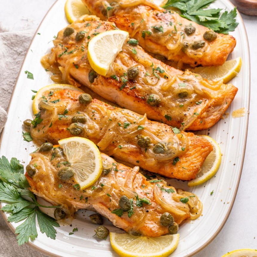 Salmon Piccata (No Flour, No Wine, Big F...