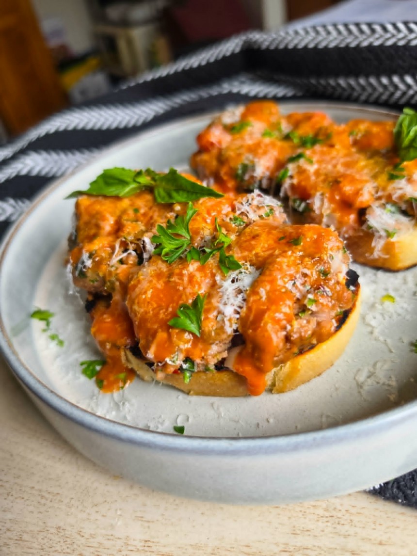 Smashed Meatball Toasties