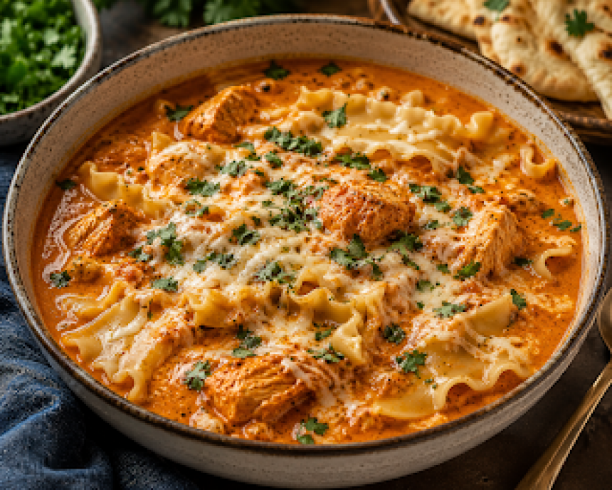 Butter Chicken Lasagna Soup: Combining T...