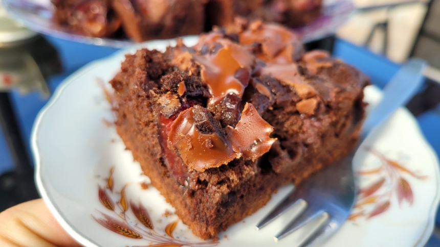 Chocolate Plum Cake with a Hint of Orang...