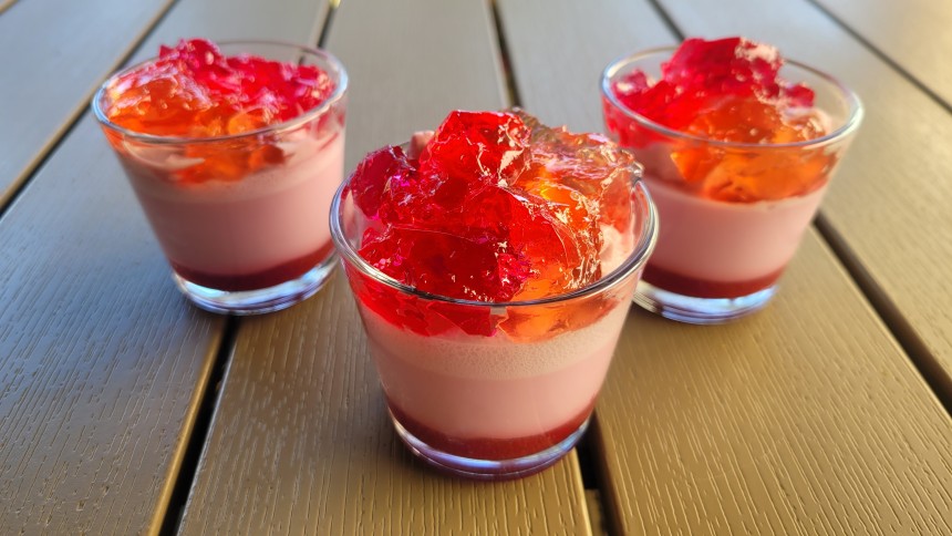 Four-Layer Dessert with Fruit Kisiel, Ma...
