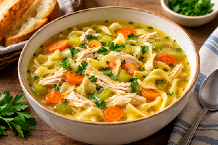 Nourishing Homemade Chicken Noodle Soup:...