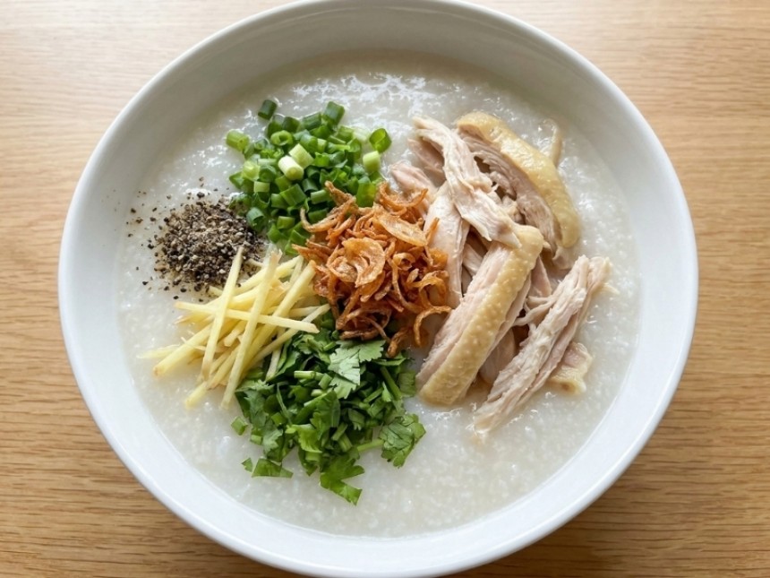Chao Ga (Vietnamese Chicken Rice Porridg...