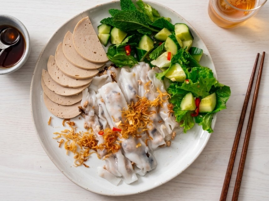 Banh Cuon Recipe - Vietnamese Steamed Ri...