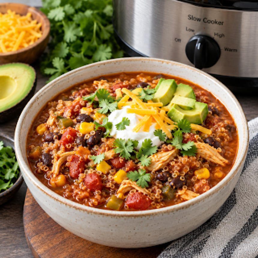 Slow Cooker Chicken Quinoa Chili: A Perf...
