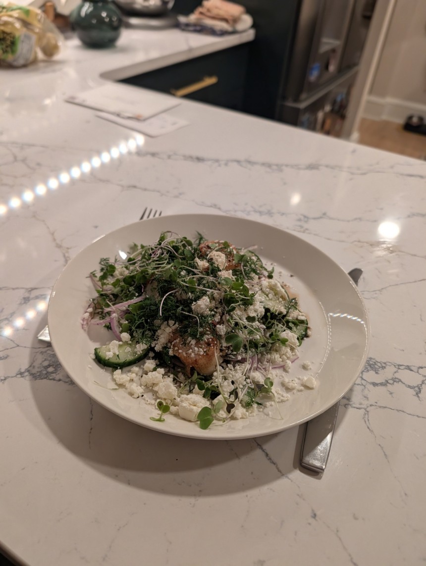 Scallop Salad with Microgreens